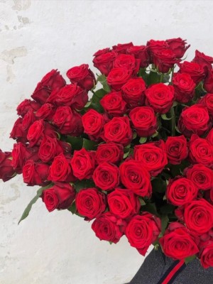 Buket af røde roser