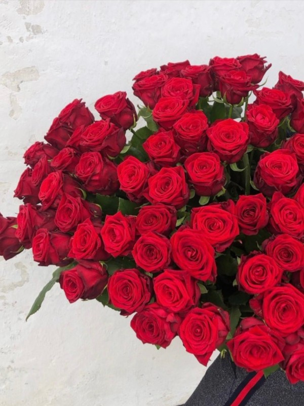 Buket af røde roser