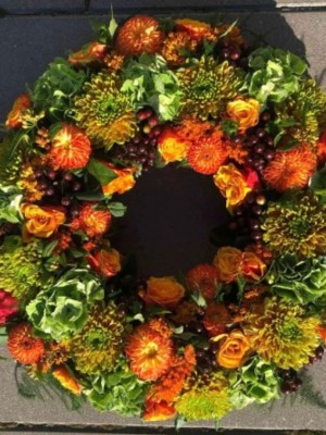 Krans i orange nuancer