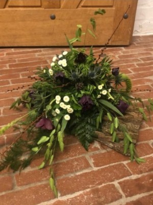 Fru P´s valg bårebuket