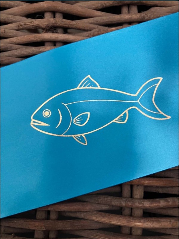 Båredekorationsbånd 7,5 cm bredt - Aqua tyrkis blå