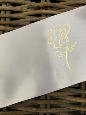 Kransebånd 10 cm bredt - Romantisk rosa farvet