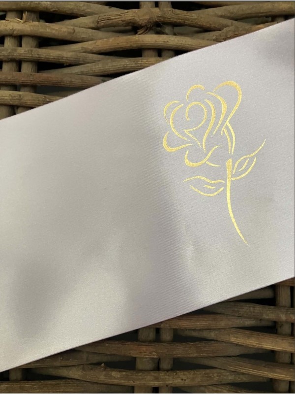 Kransebånd 10 cm bredt - Romantisk rosa farvet