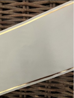 Kransebånd 10 cm bredt - Creme med guldkant